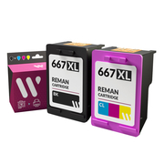 Compatibles HP 667XL Negro/Color Pack de Cartuchos